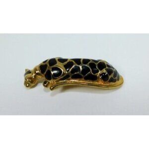 7/2441 Vintage Gale Hayman Enameled Leopard Pin/Brooch- Missing Pin- 3